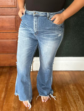 Load image into Gallery viewer, Risen Dark Vintage Wash Flare Jeans - size 2XL (18W-20W)