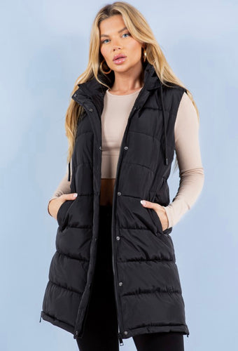 Forever Cozy Longline Puffer Vests
