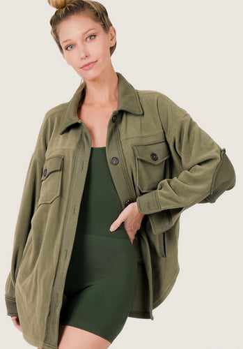 Oversized Cozy Fleece Shacket (5 colors)