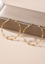 Load image into Gallery viewer, Classic Gold Ball Beaded Hoop Earrings