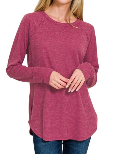 Maddy Waffle Knit Top (4 colors)