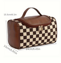 Load image into Gallery viewer, Checkered Makeup Bag