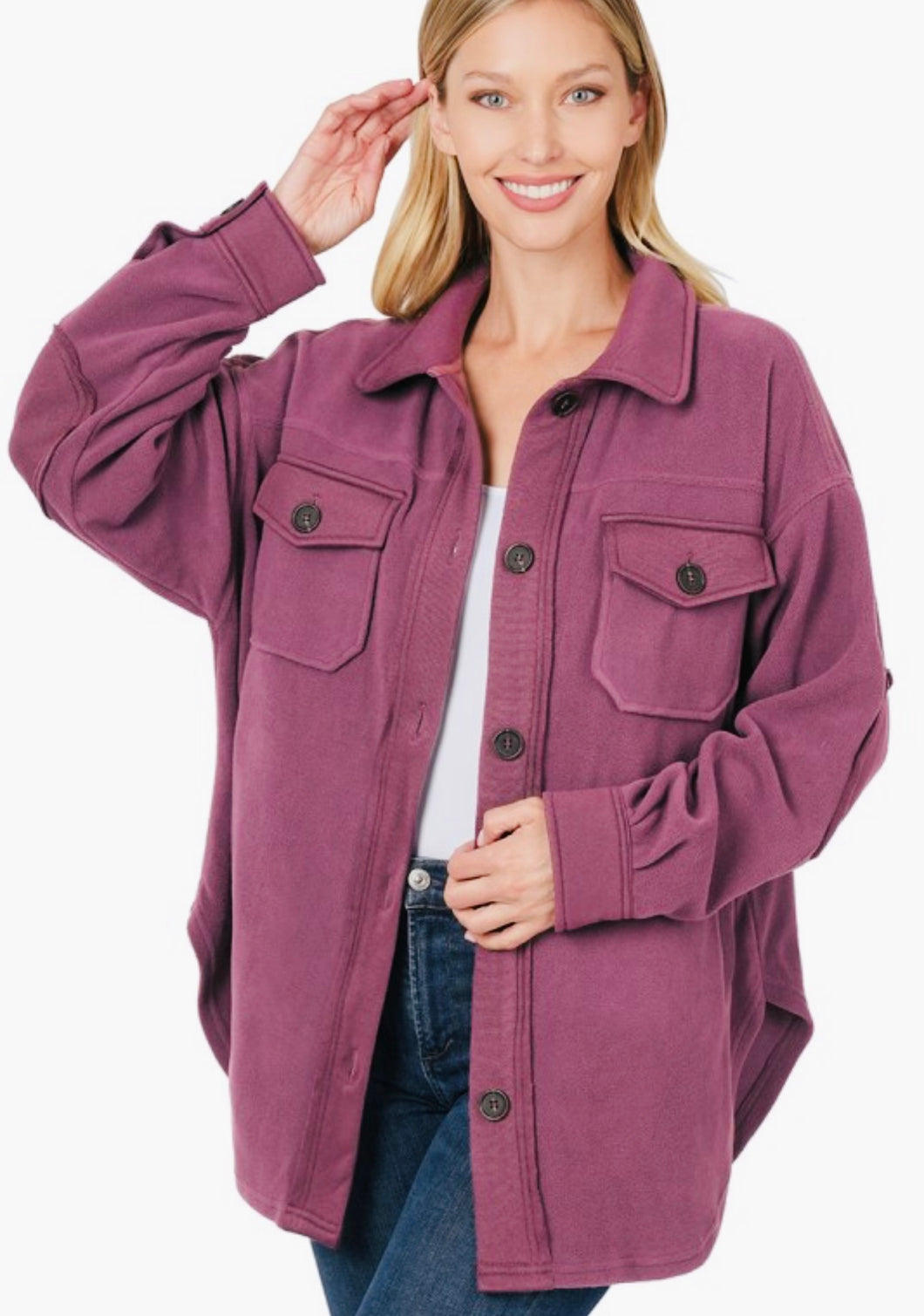 Oversized Cozy Fleece Shacket (5 colors)