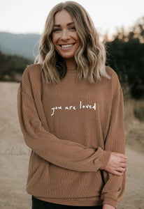 You are Loved Crinkle Ribbed Top