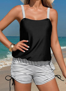 PREORDER: Striped Tankini Short Set