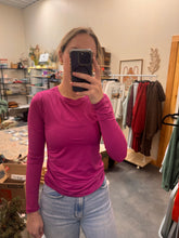 Load image into Gallery viewer, Brushed Microfiber Long Sleeve Round Neck Tee (6 colors)