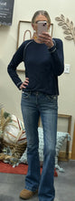 Load image into Gallery viewer, Navy Round Neck Long Sleeve Top (2XL left)