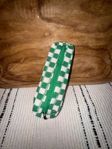 Checkered Cosmetic Bag-Small