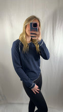 Load image into Gallery viewer, Navy Round Neck Long Sleeve Top (2XL left)