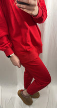 Load image into Gallery viewer, Racing Red High Low Pullover and Skinny Pants Set