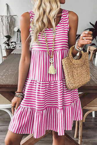 Stripe U Dress Pink