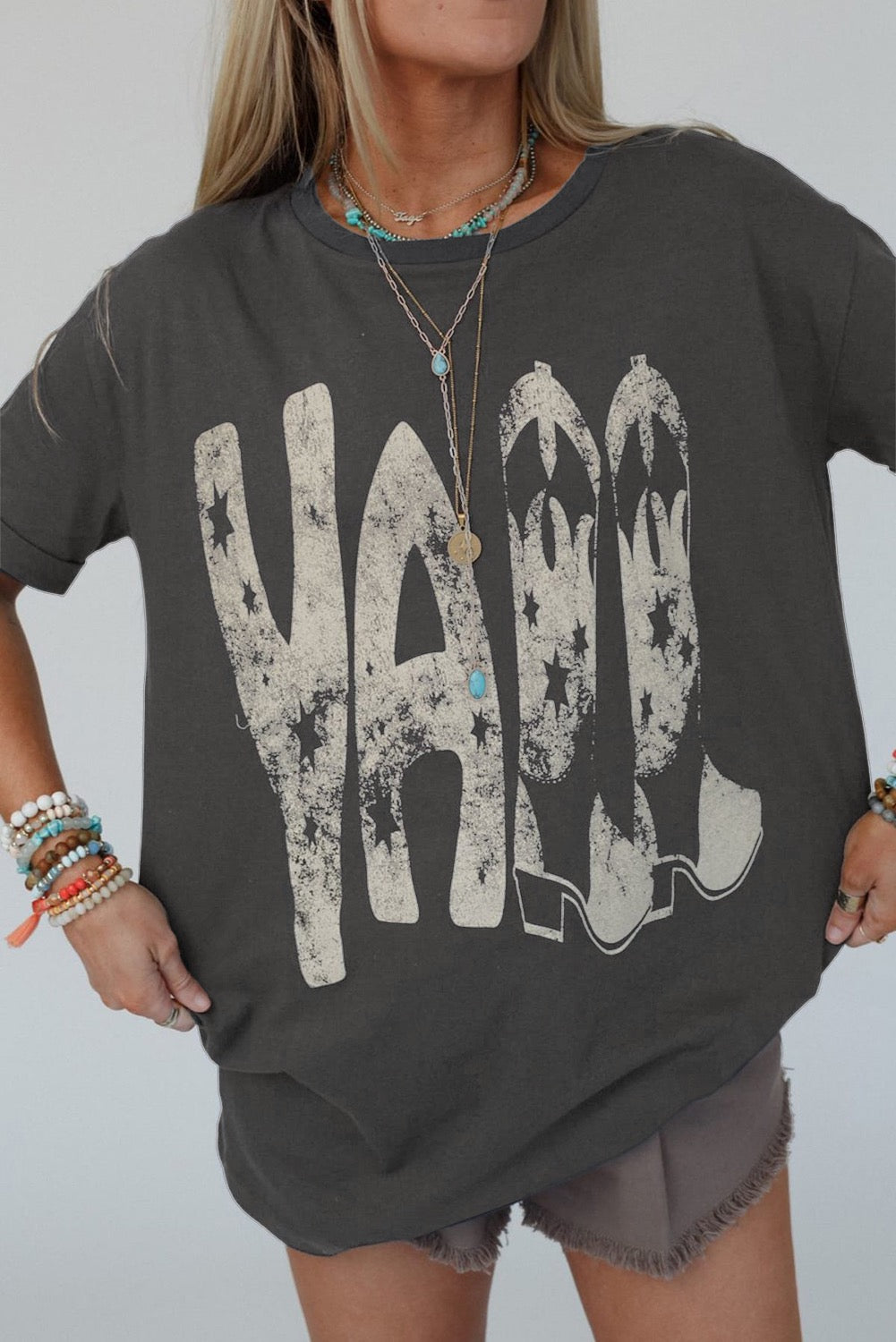 Vintage Yall Cowboy Boots Graphic Tee