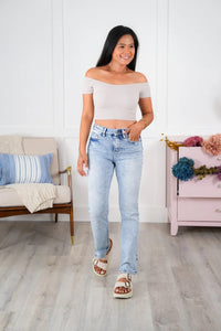 Vervet High Rise Vintage Wash Seamless Bootcut Jeans