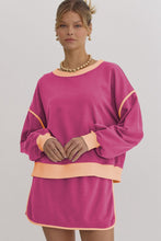 Load image into Gallery viewer, PREORDER Contrast Loose Pullover and Lace-up Waist Skort Set