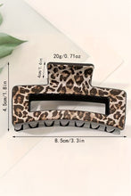 Load image into Gallery viewer, Leopard Print Hollow Out Square Large Hair Claw Clip