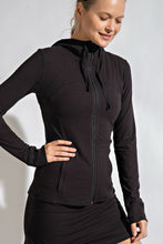 Load image into Gallery viewer, Fitted Jacket with hood