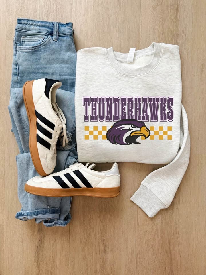 PREORDER Thunderhawks Checkered Sweatshirt (ETA end of July)