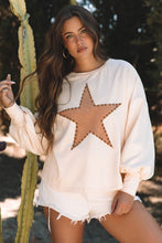 Load image into Gallery viewer, PREORDER Studded Star Graphic Oversized Long Sleeve Top