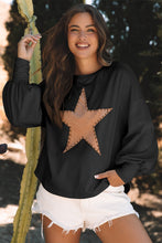 Load image into Gallery viewer, PREORDER Studded Star Graphic Oversized Long Sleeve Top