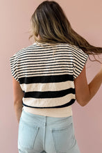 Load image into Gallery viewer, PREORDER Striped Neck Sweater Vest