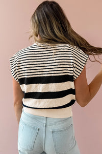 PREORDER Striped Neck Sweater Vest