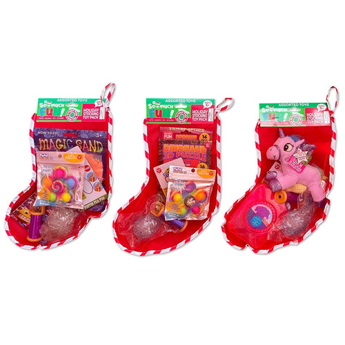Christmas Holiday Stocking 6 Piece Toy Pack