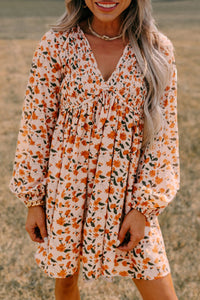 PREORDER Floral Bubble Sleeve Babydoll Dress