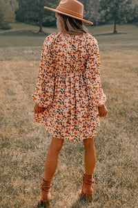 PREORDER Floral Bubble Sleeve Babydoll Dress