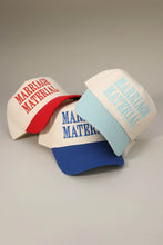 Load image into Gallery viewer, PREORDER MARRIAGE MATERIAL Embroidered Baseball Cap