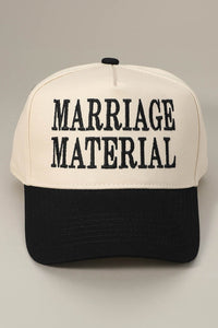 PREORDER MARRIAGE MATERIAL Embroidered Baseball Cap