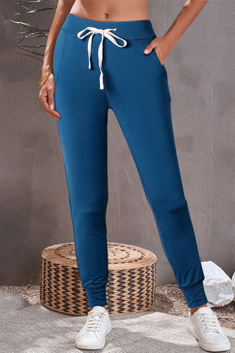 PREORDER Sail Blue Drawstring Elastic Waistband Pocketed Joggers