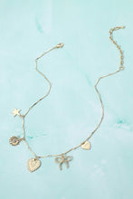 Load image into Gallery viewer, PREORDER Metal Heart Bow Star Flower Charm Station Necklace