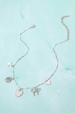 Load image into Gallery viewer, PREORDER Metal Heart Bow Star Flower Charm Station Necklace