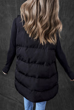 Load image into Gallery viewer, PREORDER Black Windproof Longline Puffer Vest