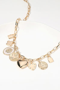 PREORDER Metal Lock Quatrefoil Heart Necklace