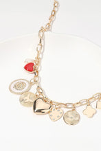 Load image into Gallery viewer, PREORDER Metal Lock Quatrefoil Heart Necklace