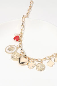 PREORDER Metal Lock Quatrefoil Heart Necklace