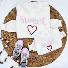 Load image into Gallery viewer, PREORDER Mommy and Me Valentine&#39;s Sweetheart Sweater!