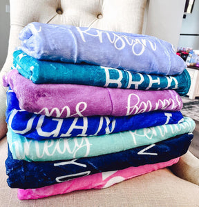 PREORDER Repeating Name Blanket (closes 1.13.25)