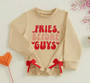 PREORDER Fries before Guys/ Bows and Kisses Sweatshirt