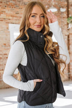 Load image into Gallery viewer, PREORDER Quilted High Neck Button Up Pocket Vest Coat