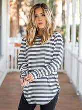 Load image into Gallery viewer, PREORDER Long Sleeve Thick Stripe Gradie Top S-3X