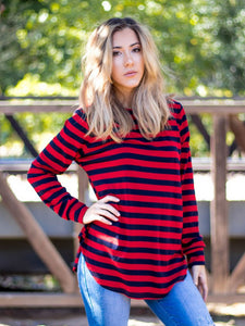 PREORDER Long Sleeve Thick Stripe Gradie Top S-3X