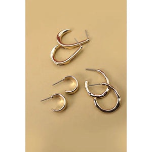 Trio Hoop Earring Set