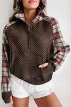 Load image into Gallery viewer, PREORDER Fleece Lined Zip Up Stand Collar Thumbhole Sleeve Sweatshirt