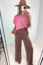 Load image into Gallery viewer, Solid Color Sweater Tee with Side Slits