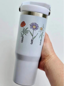 Birth Flower Water Bottle