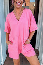 Load image into Gallery viewer, Loose Half Sleeve V Neck Knit Romper