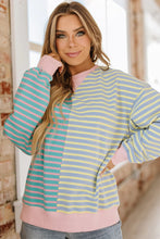 Load image into Gallery viewer, PREORDER Striped Colorblock Sweatshirt