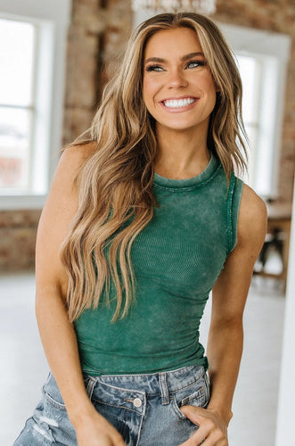 Washed Scoop Neck Tank